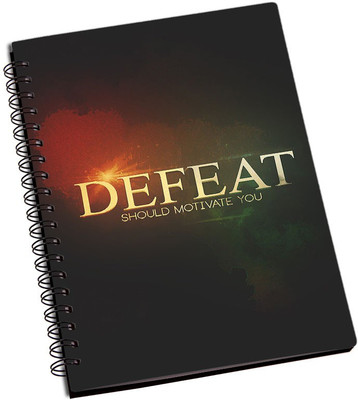 

Rangeele Inkers A5 Notebook(Defeat Should Motivate You, Multicolor)