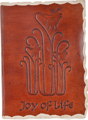 

Hare Krishna Handicrafts Regular Diary(Joy of life Emboss Deckledge Leather Diary, Brown)