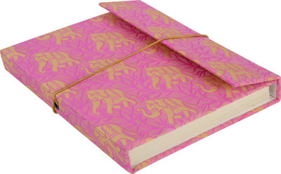 

Lal Haveli Regular Diary(Handmade Paper Silk Cover Office Diary Notebook Journal Book With Pen, Pink)