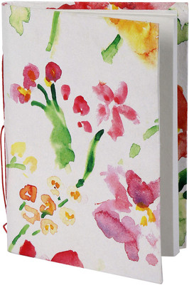 

Rajrang Book-size Diary(Handmade Paper, White, Pink), Pink;white