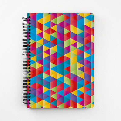 

RAYITE A5 Diary(Geometric Multicolored Triangles, Multicolor)