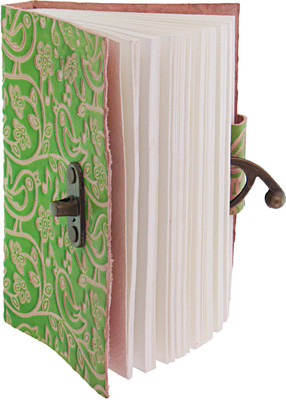 

Craft Club A6 Diary(Leather Music Notes Embossed Diary With C- lock, Green)