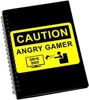 

Rangeele Inkers A5 Notebook(Caution Angry Gamer, Multicolor)