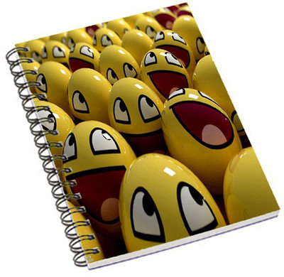 

Shopmania A5 Notebook(Yellow Smiley, Multicolor)