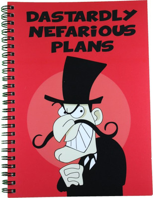 

Nourish A5 Diary(Dastardly Nefarious Plans Ruled Pages, Red)
