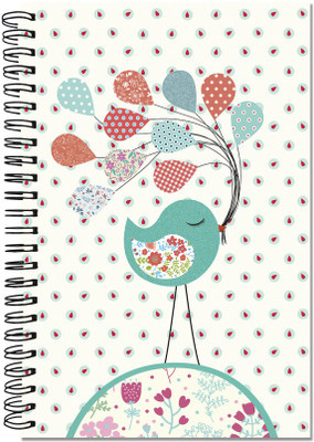 

Little Jamun A5 Notebook(A5 Size Spiral Note Book - Bird with Balloon, Multicolor)