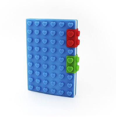 

GeekGoodies A6 Notebook(Block Heart Lego Silicon, Blue)