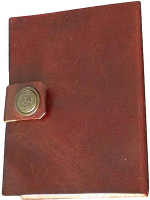 

eShilp Regular Journal(Handmade Plain Leather Cover Diary-1 Strip Flap-Touch Button Closure Size 20x15x2.5 Cm Brown, Brown)
