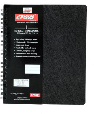 

Neo Gold Leaf A4 Notebook(1 Subject, Black)