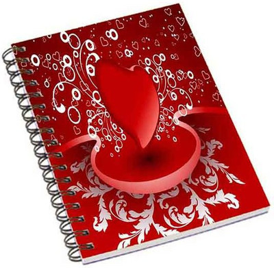 

Shopmania A5 Notebook(Red heart, Multicolor)