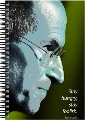 

Art Emporio A5 Notebook(Steve Jobs - Stay Hungry, Stay Foolish, Multicolor)