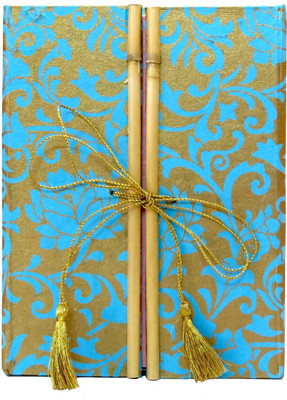 

Urvee Products B7 Diary(Bamboo, Gold, Blue), Blue;gold
