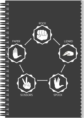 

Art Emporio A5 Notebook(Rock, Paper, Scissors, Spock, Lizard, Multicolor)
