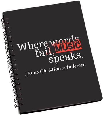 

Rangeele Inkers A5 Notebook(Word Fail Music Speaks, Multicolor)