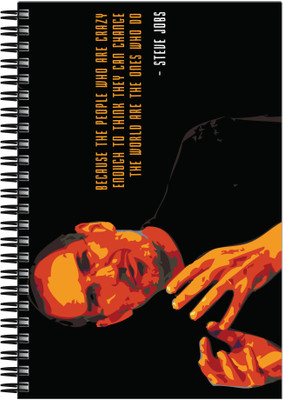 

Art Emporio A5 Notebook(Steve Jobs - Crazy People Change the World, Multicolor)