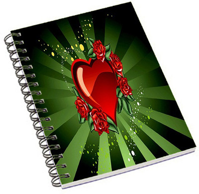 

Shopmania A5 Notebook(Heart with roses, Multicolor)