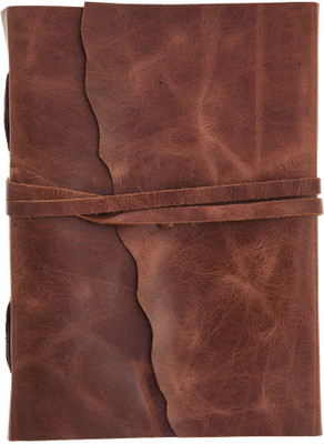 

Craft Play A5 Diary(Crunch Leather With Flap, Brown)