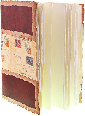 

Craft Club A5 Journal(Leather Diary With Old Postal Stamp And Deckle Edge Paper, Brown)