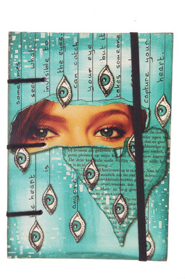 

Craft Play A5 Diary(Eye Print Special Binding With Elastic, Blue)