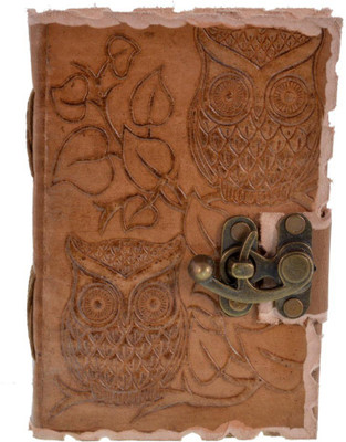 

Craft Play Regular Diary(Leather With Owl Emboss, Tan)
