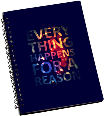 

Rangeele Inkers A5 Notebook(Everything Happen For a Reason, Multicolor)