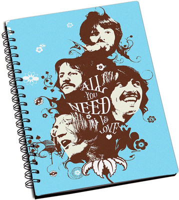 

Rangeele Inkers A5 Notebook(Beatles All You Need IS love, Multicolor)