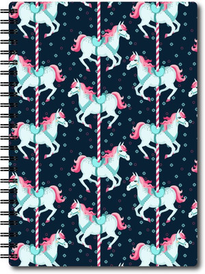 Nourish A5 Size Plain Pages Colourful Graphic Diary A5 Notebook Unruled 75 Pages(Multicolor)