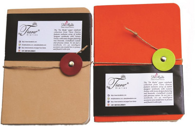 

Tiara Diaries A6 Notebook(Leather Lockable, Multicolor, Pack of 2)