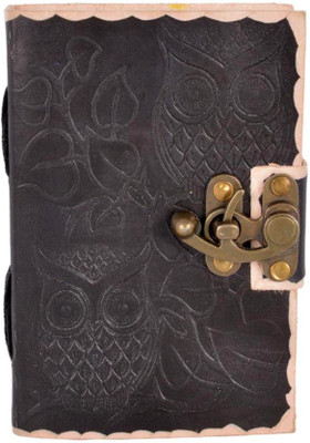 

Craft Club Regular Diary(LEATHER NOTEBOOK WITH OWL EMBOSS, Black)