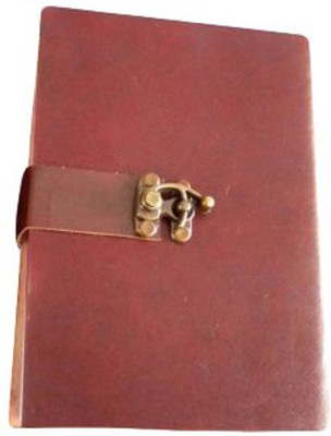 

eShilp Regular Journal(Handmade Plain Leather Cover Diary-1 Strip Flap-1 Lock Closure Size 20x15x2.5 Cm Brown, Brown)