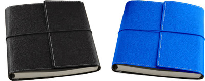 

Eco-Leatherette A5 Diary(Combo, Black, Denim Blue, Pack of 2)