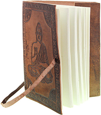 CRAFT CLUB Leather Buddha Embossed A6 Diary Unruled 144 Pages(Golden)
