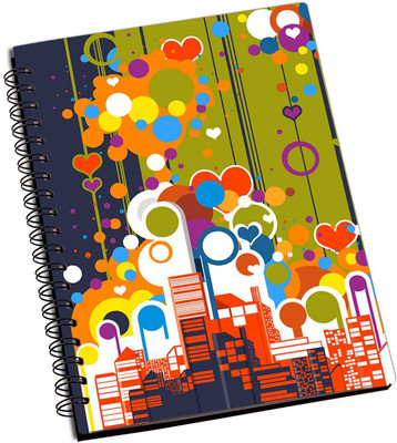 

Rangeele Inkers A5 Notebook(Colorful City Illustration, Multicolor)