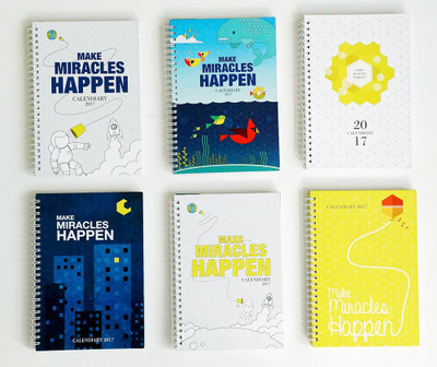 

BrewBubble A5 Diary(Make Miracles Happen, Multicolor, Pack of 6)