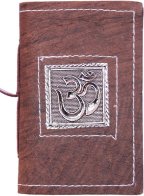 

Rstore Regular Diary(Handmade Om Print Metal Logo Bahi (Size 6x4 inch), Multicolor)
