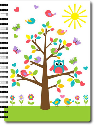 

Nourish A4 Notebook(A4 Size Plain Pages Colourful Graphic Diary, Multicolor)