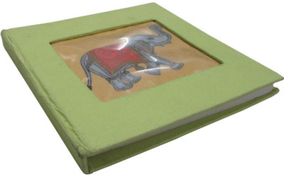 

Indha Craft A6 Diary(Elephant Print, Green)