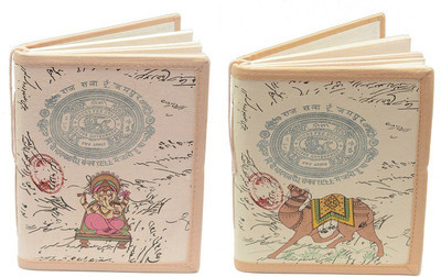 

Satchitanand A5 Diary(Handmade Paper Note Book Set, Cream, Pack of 2)
