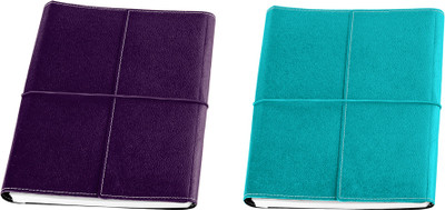 

Eco-Leatherette B5 Notebook(Combo, Wine, Green, Pack of 2), Green;wine