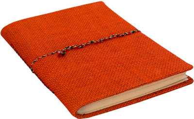 

eShilp Regular Journal(Handmade Diary Jute Fabric Cover Bahi Binding Size 18x13x1.3 Cm, Orange)