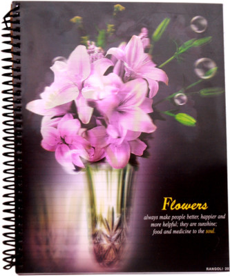 

Gathbandhan A4 Notebook(3D Flower, Purple, Black), Black;purple