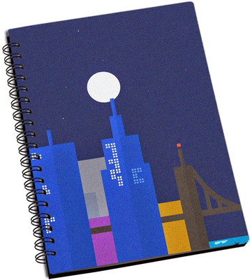

Rangeele Inkers A5 Notebook(Vector City In night, Multicolor)