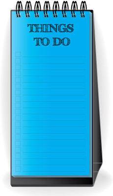 Nourish Desktop Standing Things To Do List Blue Regular Desk Planner Ruled 50 Pages(Blue)