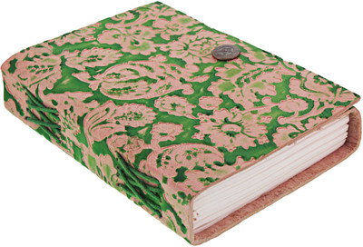 

Craft Club A6 Diary(Leather Embossed Diary With Tich Button, Green)