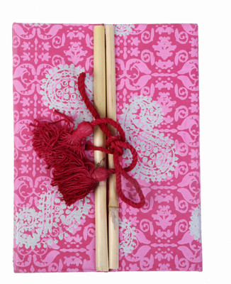 

Eco Corner A5 Notebook(Double Door Exercise Book - Pink Print, Pink)