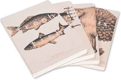 

Enwraps Regular Notebook(EG Series - Vintage Design, Cream, Pack of 4)