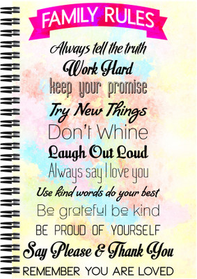

Art Emporio A5 Notebook(Family Rules, Multicolor)