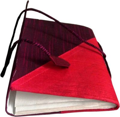 

Indha Craft A6 Diary(Dupion Bahi Folding, Purple, Pink)