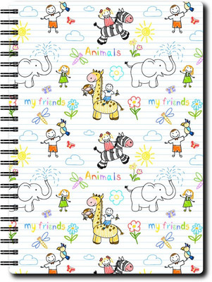 

Nourish A5 Notebook(A5 Size Plain Pages Colourful Graphic Diary, Multicolor)