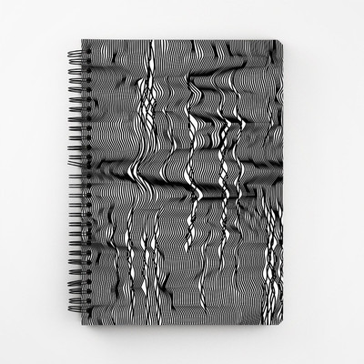 

RAYITE A5 Diary(Crazy Grayscale Lines, Multicolor)